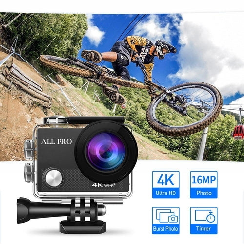 Akční kamera 4K Waterproof All Digital UHD WiFi Camera + RF Remote And Accessories
