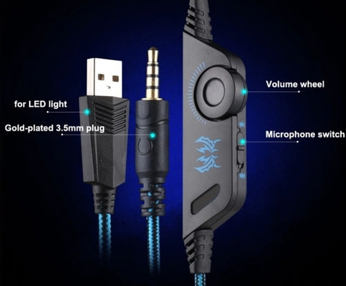 Ninja Dragon G9300 Gaming Headset s mikrofonem a LED podsvícením